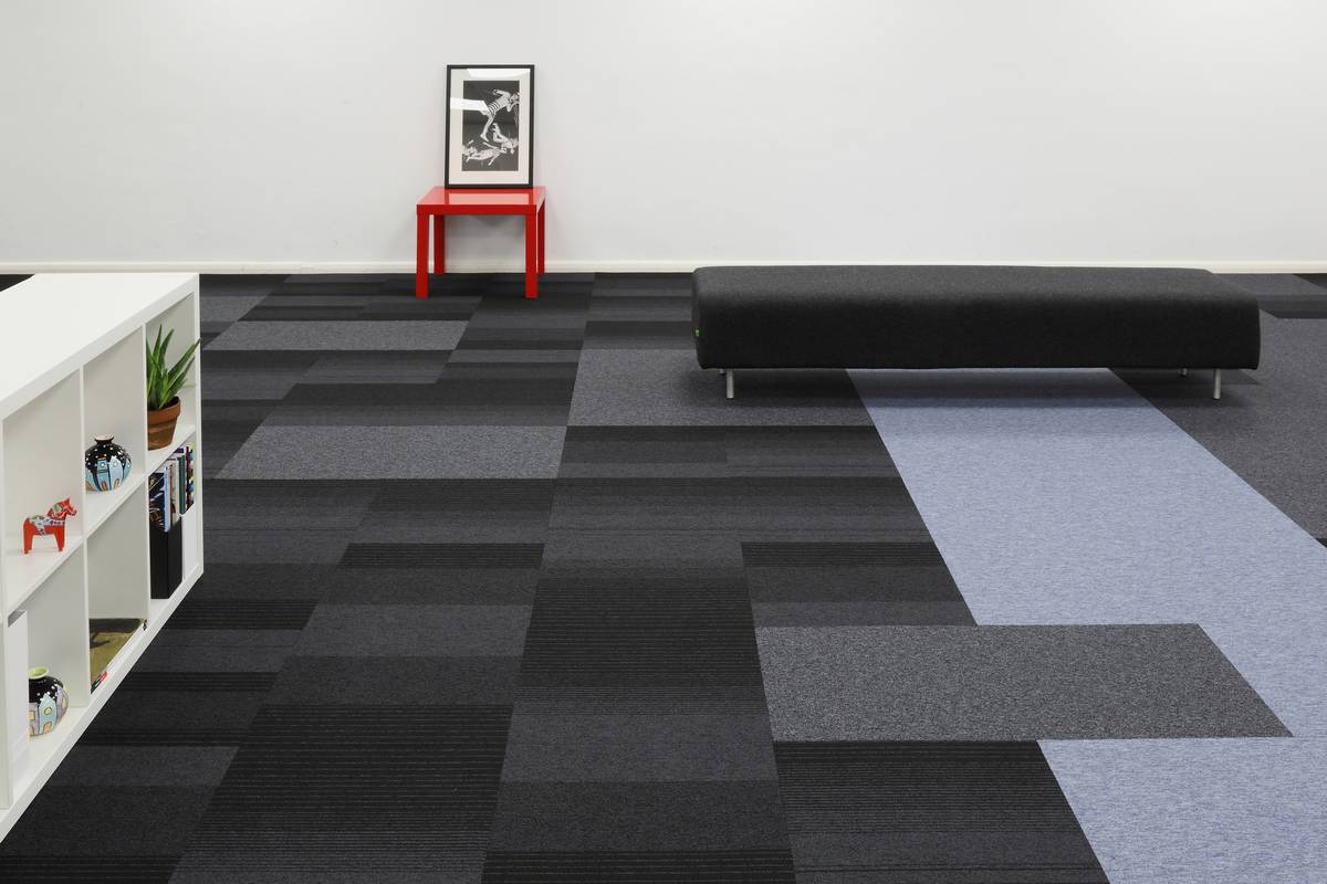grey carpet planks