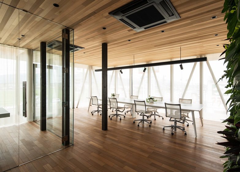 wooden flooring in a board room