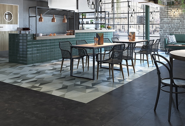 9148 Monochrome Geotexture 7154 Atlantic Slate_Main Monochrome Geotexture Heavy Duty Flooring