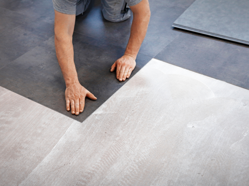 Vinyl flooring fitting POS Contract Flooring