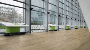 commercial safety flooring implemented in big spaces